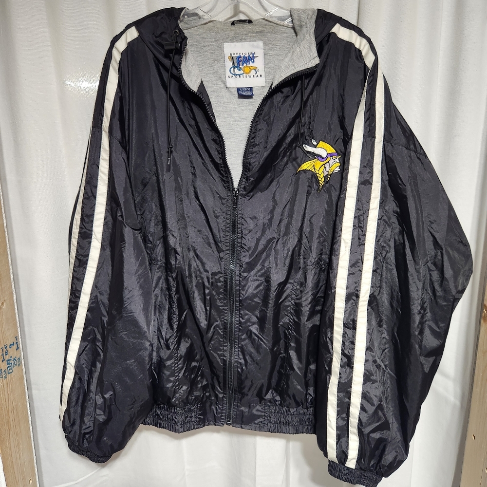 VTG Official Fans Sportswear NFL Minnesota Vikings Jacket Black Size XL